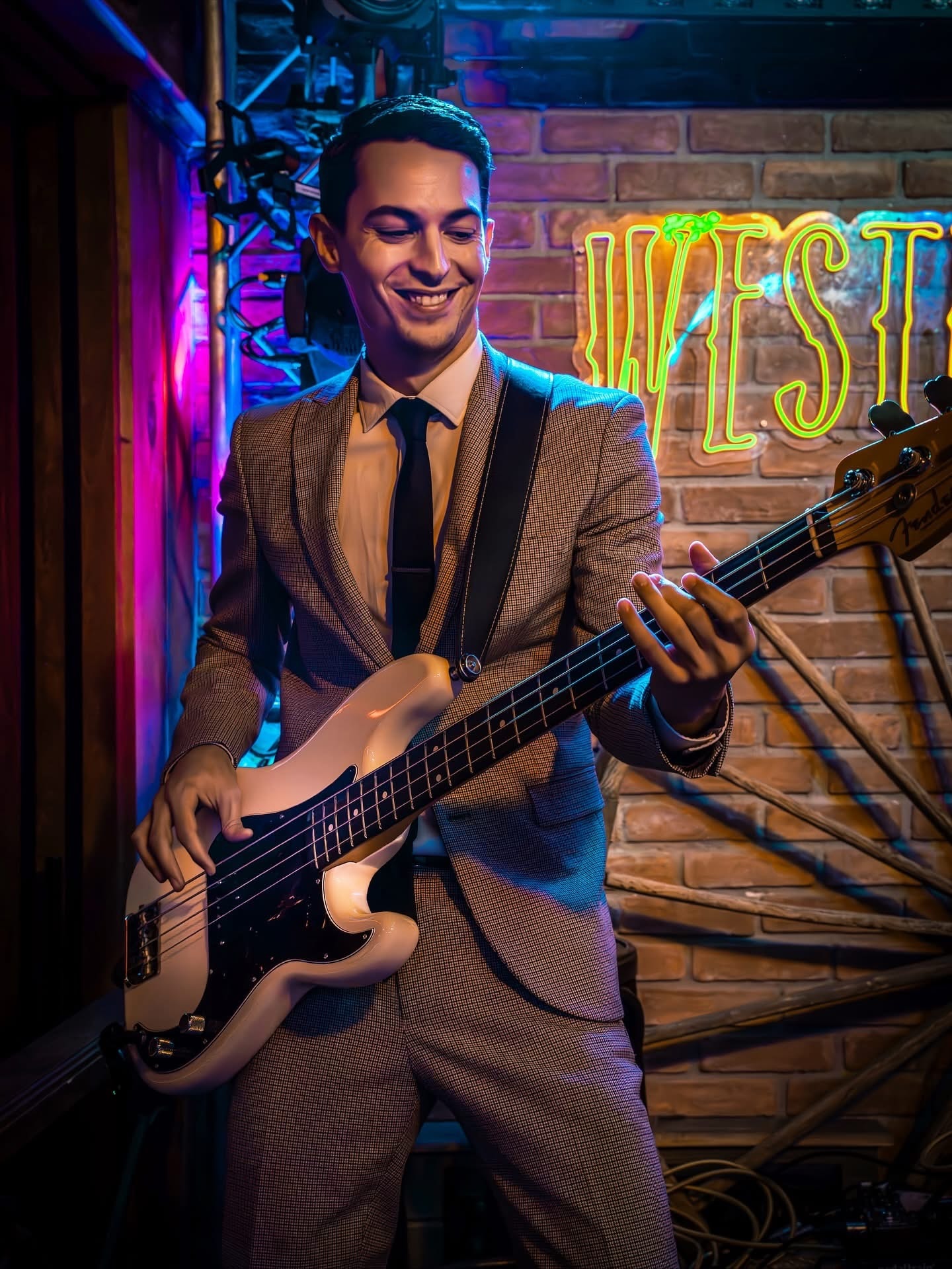Bassist at the Western Saloon, Benidorm
